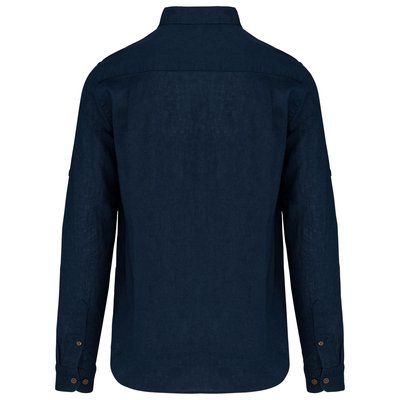 Camisa de lino y algodón para hombre