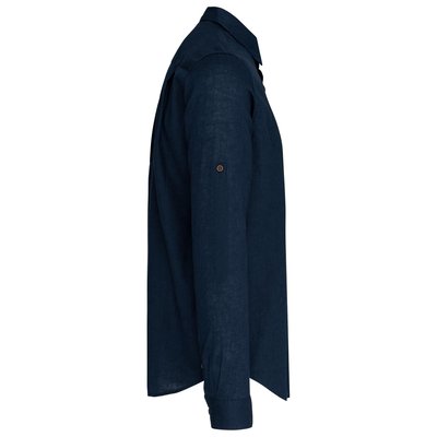 Camisa de lino y algodón para hombre
