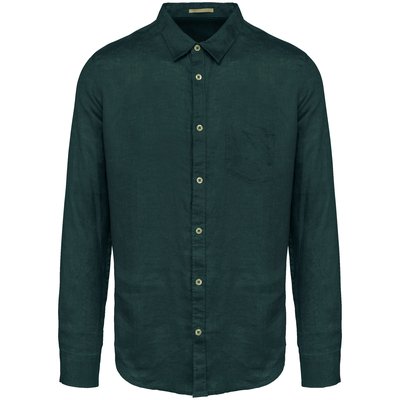 Camisa de lino hombre Amazon Green XS