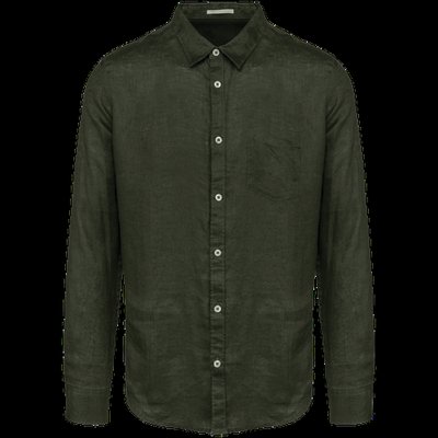 Camisa de lino hombre Organic Khaki 3XL