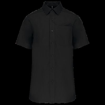 Camisa manga corta hombre Bolsillo izquierdo Black L