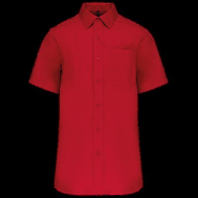 Camisa manga corta hombre Bolsillo izquierdo Classic Red 4XL