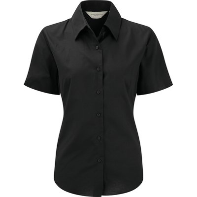 Camisa de manga corta de mujer Black 4XL