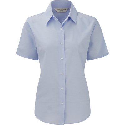 Camisa de manga corta de mujer Oxford Blue XL