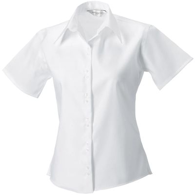 Camisa de manga corta para mujer White L