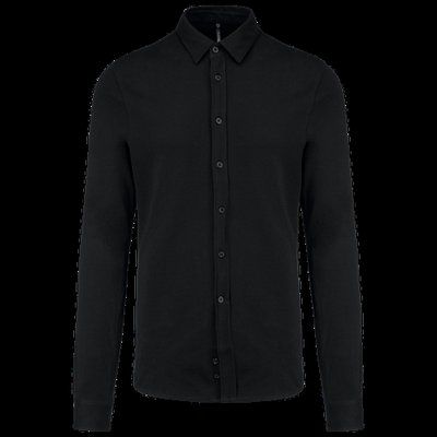 Camisa Manga Larga Algodón Black S