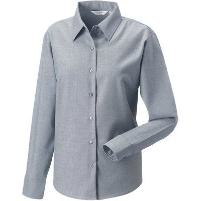 Camisa manga larga para mujer de cuidado fácil Gris XL