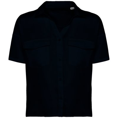 Camisa oversize mujer Washed Dark Navy L