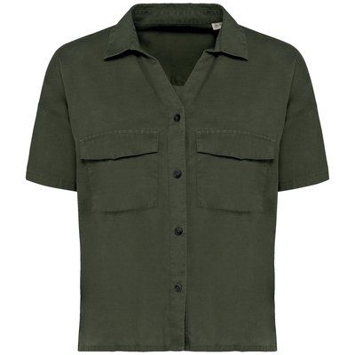 Camisa oversize mujer Washed Organic Khaki M