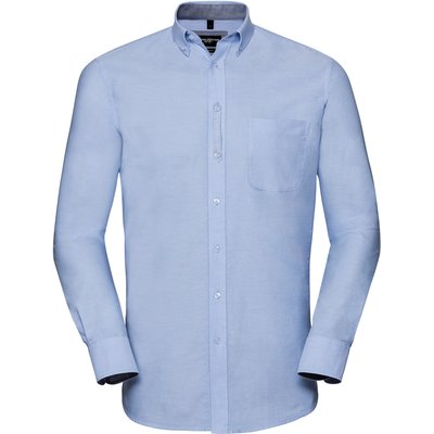 Camisa Oxford efecto lavado Oxford Blue / Oxford Navy 4XL