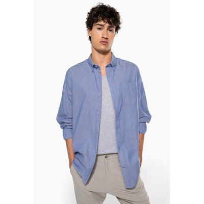 Camisa oxford hombre algodón poliéster