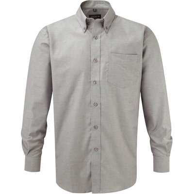Camisa Oxford hombre planchado mínimo Silver L