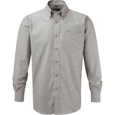 Camisa Oxford hombre planchado mínimo Silver Xl