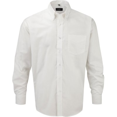 Camisa Oxford hombre planchado mínimo White 4Xl