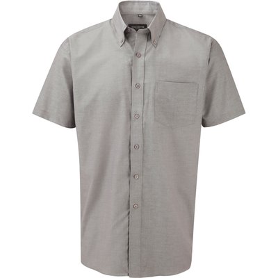Camisa Oxford DE manga corta hombre Silver XXL