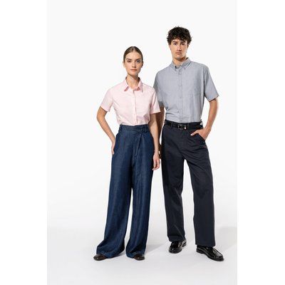 Camisa oxford mujer manga corta