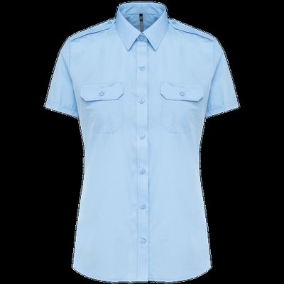 Camisa piloto manga corta mujer Sky Blue Xxl
