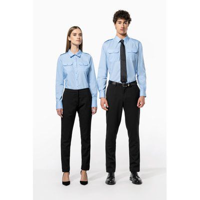 Camisa piloto manga larga mujer
