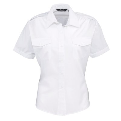 Camisa Piloto Mujer Manga Corta White 16 UK
