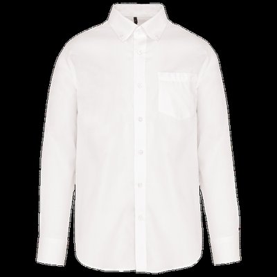 Camisa no-plancha manga larga White L
