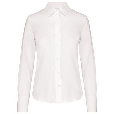 Camisa no-plancha para mujer White XXL