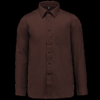 Camisa de polialgodón hombre Brown L