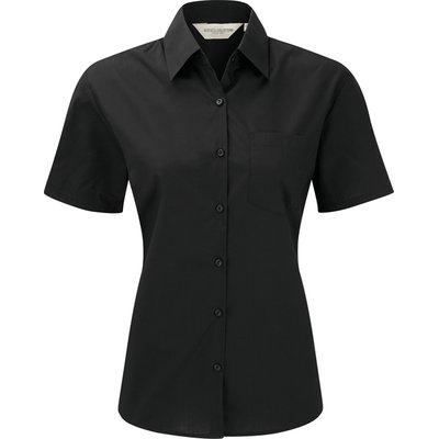 Camisa de polialgodón mujer Black Xl