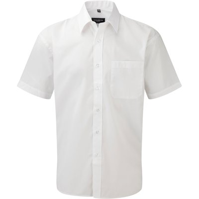 Camisa Popelina manga corta hombre White XL