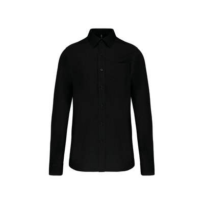 Camisa popelina manga larga hombre Black 5XL