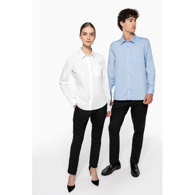 Camisa popelina manga larga hombre