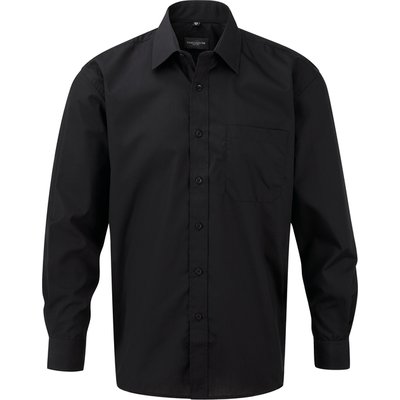 Camisa Popelina Polialgodón Hombre Black Xl