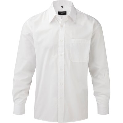 Camisa Popelina Polialgodón Hombre White S