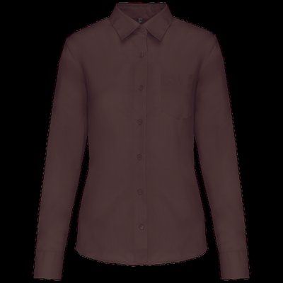 Camisa popelina polialgodón mujer Brown XXL