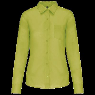Camisa popelina polialgodón mujer Burnt Lime S