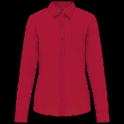 Camisa popelina polialgodón mujer Classic Red M
