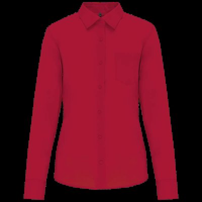 Camisa popelina polialgodón mujer Classic Red S