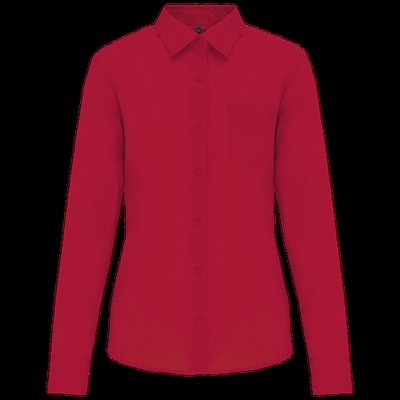 Camisa popelina polialgodón mujer Classic Red Xs