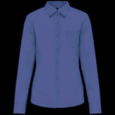 Camisa popelina polialgodón mujer Cobalt Blue S