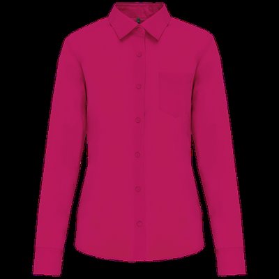 Camisa popelina polialgodón mujer Fuchsia L