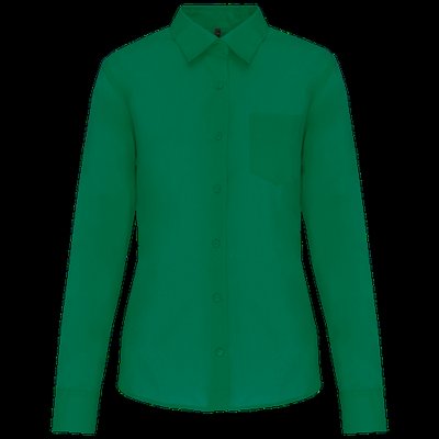 Camisa popelina polialgodón mujer Kelly Green 4XL