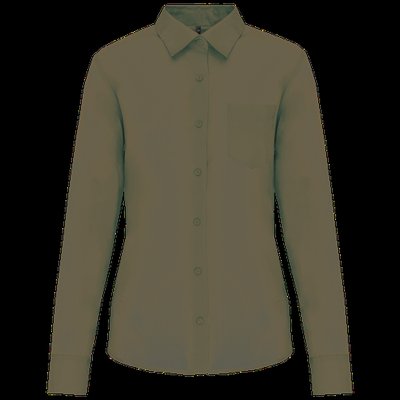 Camisa popelina polialgodón mujer Light khaki XS