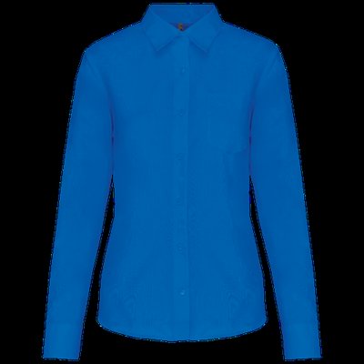 Camisa popelina polialgodón mujer Light Royal Blue M
