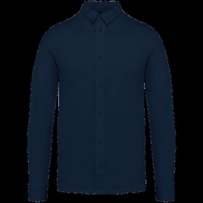 Camisa punto jersey algodón Navy Blue 3Xl