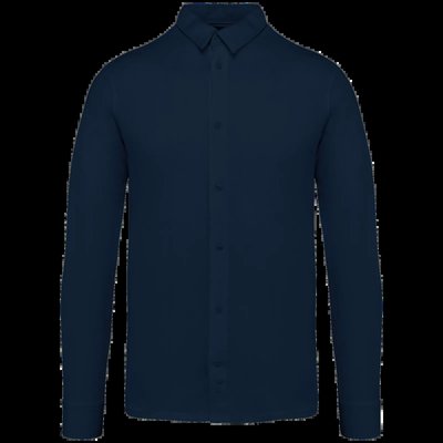 Camisa punto jersey algodón Navy Blue M