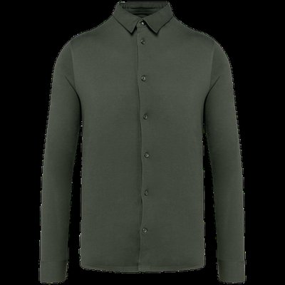 Camisa punto jersey algodón Organic Khaki 3Xl