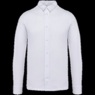 Camisa punto jersey algodón White M