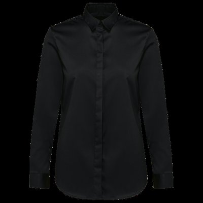 Camisa sarga manga larga chica Black 3Xl