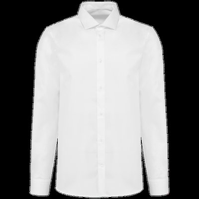 Camisa sarga manga larga White XXL