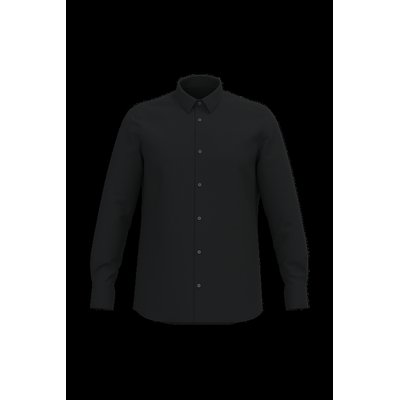 Camisa tejido oxford de manga larga Black Xl