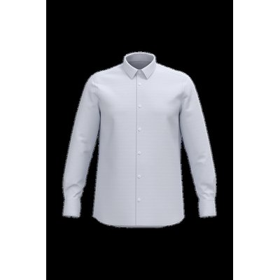 Camisa tejido oxford de manga larga White 4Xl